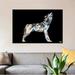 East Urban Home Mishka, Black Background by Becksy - Wrapped Canvas Graphic Art Print Canvas, Cotton in Black/Gray | 12 H x 18 W x 1.5 D in | Wayfair