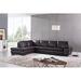 Brown Sectional - Ebern Designs 124" Wide Leather Match Sofa & Chaise Leather Match | 31 H x 124 W x 89 D in | Wayfair