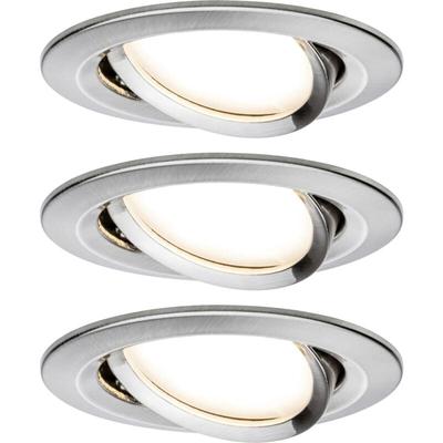 Paulmann - 93447 Nova Einbauleuchte 3er Set led led 18 w Eisen (gebürstet) Image