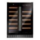 CDA FWC624BL 60cm Double Door Dual Zone Under Counter Wine Cooler, 400044400