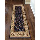 Blue/Navy 26 x 0.31 in Area Rug - Astoria Grand Weisgerber Floral Area Rug Polypropylene | 26 W x 0.31 D in | Wayfair