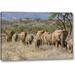 World Menagerie Kenya, Samburu Reserve Elephants Walk by Dennis Kirkland - Photograph Print on Canvas in Brown/Green | Wayfair