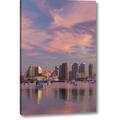Winston Porter Ca, San Diego Sunset View of Marina & Downtown by Don Paulson - Photograph Print on Canvas in Blue/Brown | Wayfair