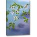 Winston Porter 'Wa, Olympic Nf Flowering Pacific Dogwood Branch' Graphic Art Print on Wrapped Canvas in Blue/Green | 24 H x 16 W x 1.5 D in | Wayfair