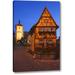 World Menagerie 'Germany, Rothenburg Siebers Tower w/ Clock' Photographic Print on Wrapped Canvas in Blue/Brown | 32 H x 21 W x 1.5 D in | Wayfair