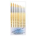 Da Vinci 303 Series Synthetic Brush, Bristle, Yellow SET 9 PCS, 1, 2, 3, 4, 5,6, 8,10,12. for water-colour, oil and acrylic painting