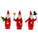 The Holiday Aisle® 3 Piece Painted Metal Santa Trio Set Metal in Red | 9 H x 6.5 W x 2 D in | Wayfair 65812DB4A4544CF5AC0823F745BAB6C7