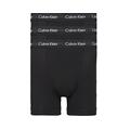 Calvin Klein Mens Classic Stretch Boxer Shorts/Trunks (3-Pack) (Black/Black) S