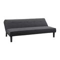 Latitude Run® Aadhya Twin 70" Tight Back Convertible Sofa Wood/Metal/Polyester in Gray/Black/Brown | 30 H x 70 W x 32 D in | Wayfair