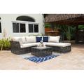 Panama Jack Outdoor Graphite 6 Piece Rattan Sunbrella Sectional Seating Group w/ Cushions in Gray | Wayfair PJO-1601-GRY-6SEC-GL/SU-730