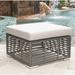 Panama Jack Outdoor Westerman Outdoor Ottoman w/ Cushion | 17 H x 16 W x 19 D in | Wayfair PJO-1601-GRY-OT/SU-719