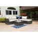 Panama Jack Outdoor Graphite 6 Piece Rattan Sunbrella Sectional Seating Group w/ Cushions in Gray | Wayfair PJO-1601-GRY-6SEC-GL/SU-727