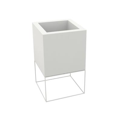 Vondom »VELA« Cubo Outdoor Pflanzengefäss 60x60x100cm / Lackiert Hochglanz / Taupe