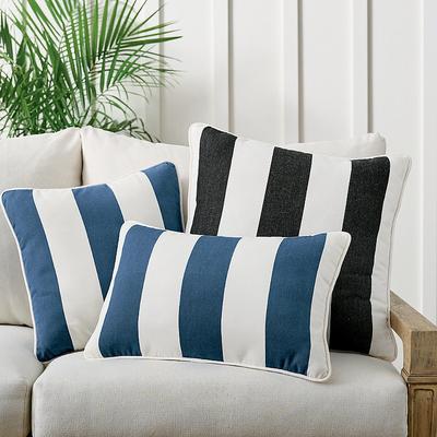 Awning Stripe Piped Pillow - 20