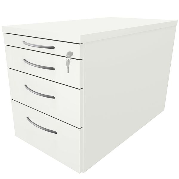 fm Büromöbel Rollcontainer »Fastline« mit 3 Schubladen weiß, 43.4x52x80 cm