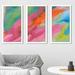 Ebern Designs 'Summer Abounds I' Acrylic Painting Print Multi-Piece Image Plastic/Acrylic in Pink | 33.5 H x 52.5 W x 1 D in | Wayfair