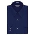 Van Heusen Men's Dress Shirt Fitted Poplin Solid, Persian Blue, 16.5" Neck 34"-35" Sleeve