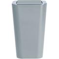 Wenko - Pattumiera a bascula Candy Grey, 6 litri, colore grigio, in polistirolo grigio, plastica