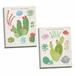 Indigo Safari 'Succulent & Cacti Chart III & Succulent & Cacti Chart IV' 2 Piece Graphic Art Print Set Canvas in Green/Indigo/Pink | Wayfair