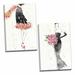 House of Hampton® 'Shabby Elegance Floral Fashion III v2 & Floral Fashion IV v2' 2 Piece Graphic Art Print Set Canvas | Wayfair