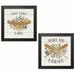 Millwood Pines 'Peace & Lodge I & Peace & Lodge IV' 2 Piece Graphic Art Print Set Canvas in Blue/Brown/Green | 12 H x 12 W x 0.75 D in | Wayfair