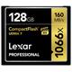 Lexar Professional 1066x 128GB VPG-65 CompactFlash card (Up to 160MB/s Read) LCF128CRBNA1066
