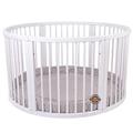 MJmark LARGE Round PLAYPEN ATLAS DUE with play-mat in Cappucino with white Polka Dots SALE SALE VERY LARGE