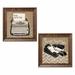 Winston Porter 'Love Keeps Us Together & You're My Type' 2 Piece Graphic Art Print Set Canvas in Black | 12 H x 12 W x 0.75 D in | Wayfair