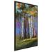 Winston Porter Golden Birch Trees by Jane Slivka - Print on Canvas in Blue/Brown/Green | 43.5 H x 27.5 W x 2 D in | Wayfair