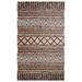 Gray 96 x 0.24 in Area Rug - World Menagerie Edwa Ikat Hand-Knotted Wool Charcoal/Ivory Area Rug Wool | 96 W x 0.24 D in | Wayfair