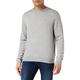 Tommy Hilfiger - Jumper Men - Mens Designer Jumper - Grey Jumper Mens - Men Sweater - Men's Core Cotton-Silk Crew Neck Jumper - Cloud HTR - Size L