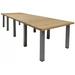 12' x 4' Solid Wood Conference Table with Industrial Steel Legs
