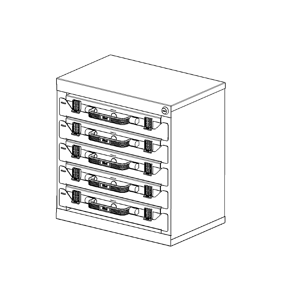 Bloc de rangement avec mallettes de rangement eurokraft pro
