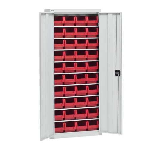 Armoire d'atelier avec bacs de stockage eurokraft pro