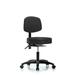 Symple Stuff Selina Desk Height Adjustable Lab Stool Plastic/Metal in Black/Brown | 38.25 H x 25 W x 25 D in | Wayfair