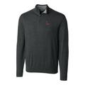 Men's Cutter & Buck Heathered Gray Louisville Cardinals Big Tall College Vault Lakemont Tri-Blend Half-Zip Pullover Jacket