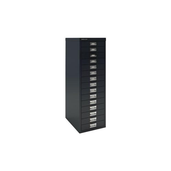 Bisley Schubladenschrank »MultiDrawer« A4, einbahnig, 15 Schübe schwarz, 27.9x86x38 cm