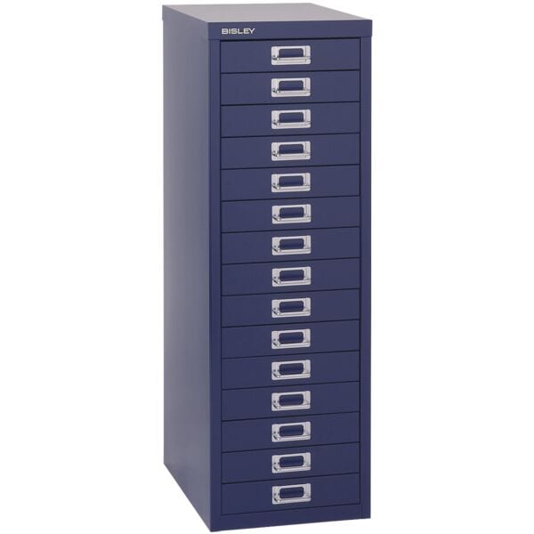 Bisley Schubladenschrank »MultiDrawer« A4, einbahnig, 15 Schübe blau, 27.9x86x38 cm
