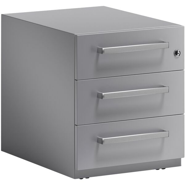 Bisley Stahl-Rollcontainer »Note« mit Universalschubladen, mit Griff silber, 42x49.5x56.5 cm Image