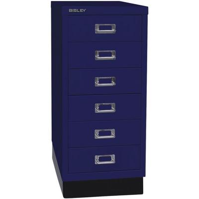 Bisley Schubladenschrank »MultiDrawer« A4, einbahnig, 6 Schübe, mit Sockel blau, 27.9x67x38 cm Image