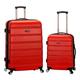 Rockland Melbourne Hartschalen-Trolley, erweiterbar, rot, 2-Piece Set (20/28), Melbourne Hartschalen-Koffer, erweiterbar