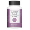 Phytochem Arginin Retard 180 Kapseln, hochdosiert mit 1500 mg Arginin und 75 mg Citrullin pro Tagesdosis, vegan und ohne Zusatzstoffe, 60 Tage Vorrat