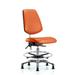 Symple Stuff Miah Drafting Chair Aluminum/Upholstered in Red/Orange | 38.5 H x 24 W x 25 D in | Wayfair EAB8D4CD65FE40BBA00A3F8E46582A08