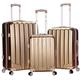 Rockland Santa Fe Hartschalen-Koffer mit Drehrad, Bronze (Braun) - F185-BRONZE, 3-Piece Set (20/24/28)