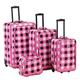 Rockland Escape Softside Gepäck-Set, 4-teilig, Pinke Punkte, 4-Piece Set (14/19/24/28), Escape Softside Gepäck-Set, 4-teilig