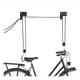 Relaxdays Bicycle Ceiling Mount, 57 kg Capacity, Hooks, Universal, Rope Brake, Pulley Hoist, Kayak, Bike Lift, Black