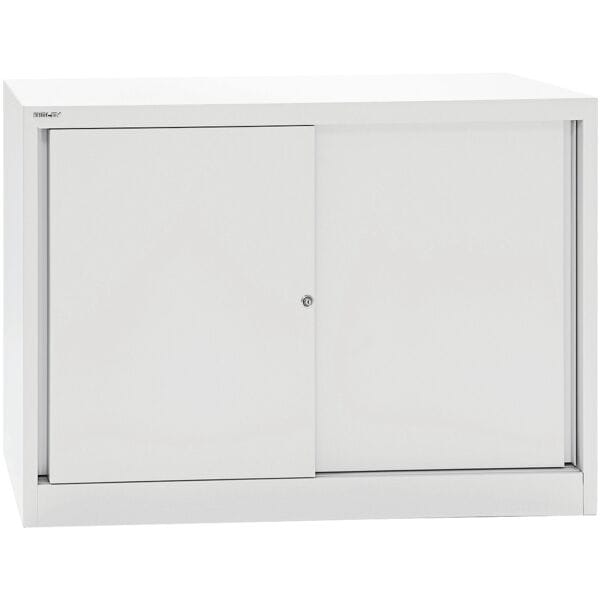 Bisley Schiebetürenschrank »ECO« 120 x 83,9 cm grau, 120x83.9x43 cm