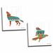 World Menagerie Southwestern Vibes III & VI by Farida Zaman - 2 Piece Graphic Art Print Set Canvas in Green | 16" H x 16" W x 0.75" D | Wayfair