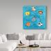 Zoomie Kids Bouncy Balls Cats & Dogs Canvas Art Canvas in Blue/Brown/Green | 14 H x 14 W x 2 D in | Wayfair 20A5954034324E34B189C37CC37B6160