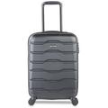 VonHaus Carry On Suitcase, Black Lightweight Wheeled Hand Luggage, ABS Plastic Under Seat Cabin Case, Durable Hard Shell w/ 4 Spinner Wheels, Built in Lock & Handle, Easy to Manoeuvre Holdall